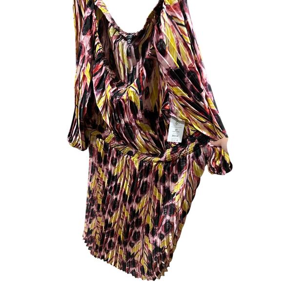 4X Terra & Sky Black Label Women's Plus Size Pleated Off the Shoulder Midi Dress - Picture 3 of 6